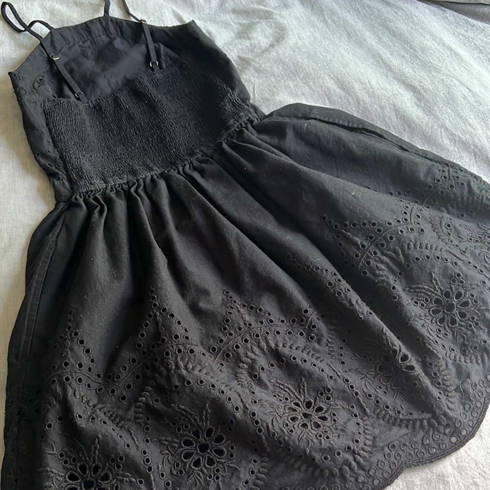 Abercrombie & Fitch High Neck Eyelet Dress